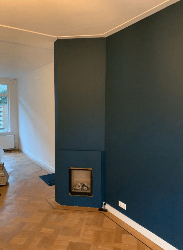 Blauwe muren jaren dertig huis